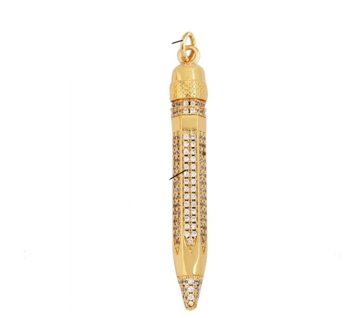 Pave Pencil Necklace